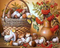 Без бренда «Коробка 20 шт: Корзина с грибами и рябиной» в Тамбове