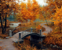 Без бренда «Коробка 20 шт: Осенний парк с мостом» в Тамбове