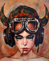 Без бренда «Девушка в шлеме с сигаретой» в Тамбове