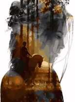 Девушка с мыслями о нём