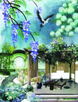 Без бренда «Сад с беседкой, цветами и птицей» в Тамбове в интернет-магазине  Без бренда «Сад с беседкой, цветами и птицей» в Тамбове