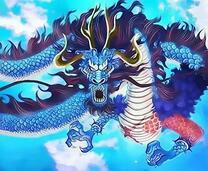 Синий дракон в небе