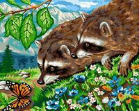 Без бренда «Еноты и бабочка на цветочной поляне» в Тамбове