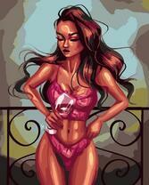 Без бренда «Девушка в нижнем белье с бокалом вина» в Тамбове